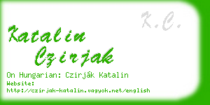 katalin czirjak business card